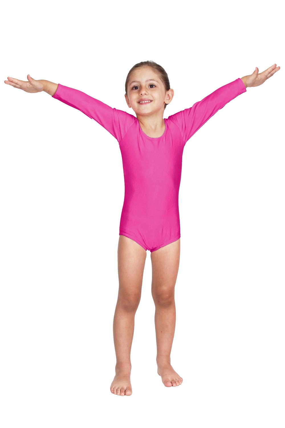 BODY DANZA LYCRA MANICA LUNGA FUCSIA BABY